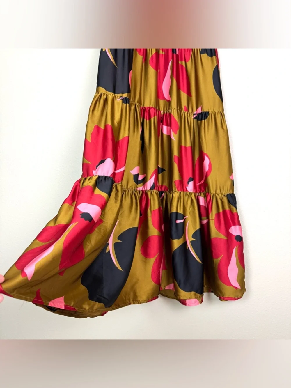 Anthropologie Corey Lynn Calter Gianna Tiered Floral Maxi Dress Small Petite - Picture 6 of 11